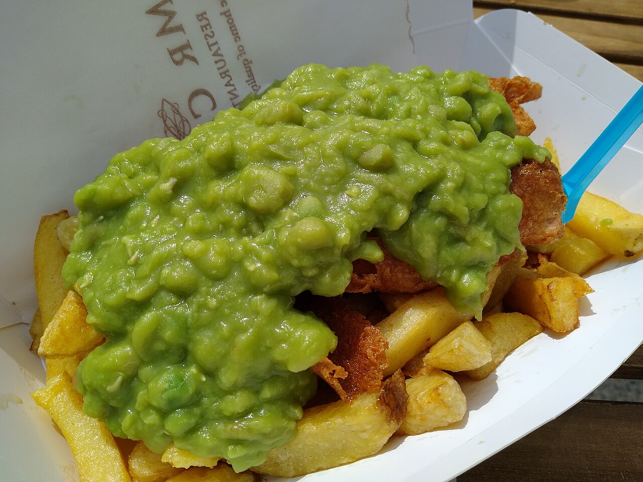 Fish and chips with Mushy Peas